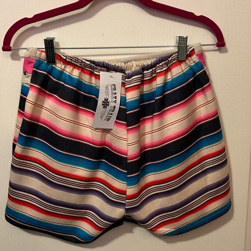 Crazy Train Pink Serape Shorts - Size S - Picture 2 of 2